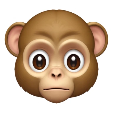 monkey with sad  expression  sticker