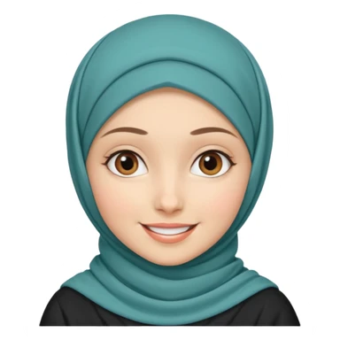 crée moi une jeune fille très belle avec le voile musulaman sticker