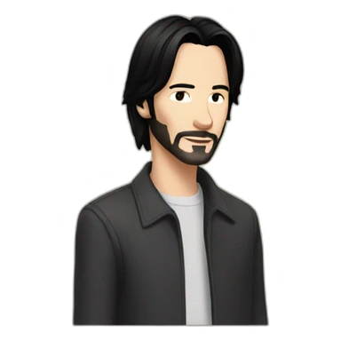 Young Keanu Reeves sticker