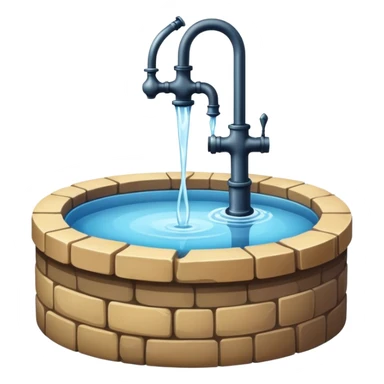 generate me a well with water in it sticker