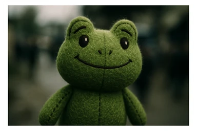 plush toy frog sticker