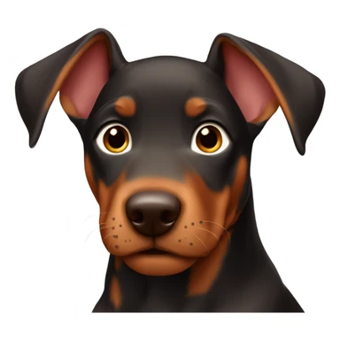 Red Doberman puppy sticker