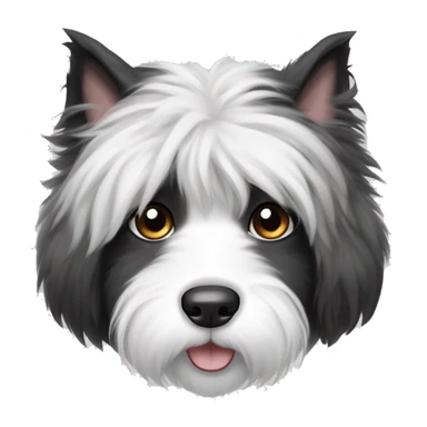 half old English Sheepdog half maine coon cat sticker