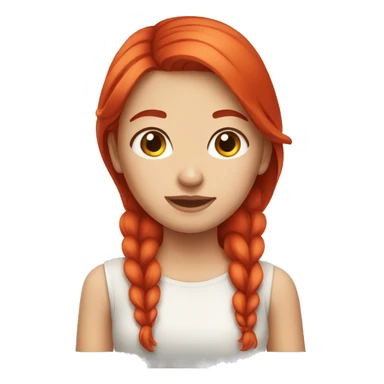 Girl red hair pirsing sticker