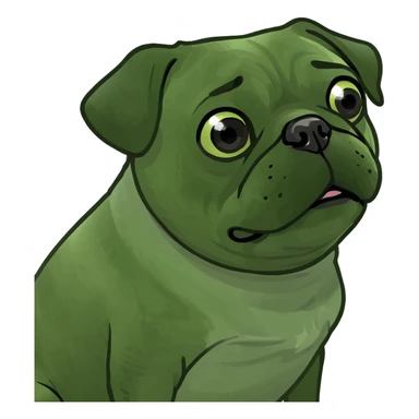 pug dog sticker