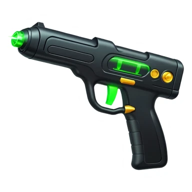 Laser tag gun with laser beams sticker