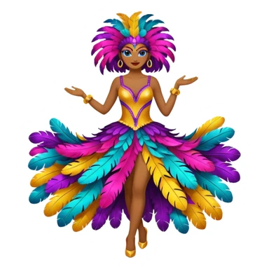 carnival-mas-costume,colorfull dress sticker