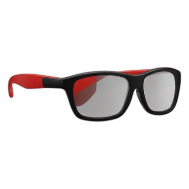 Cara Hombre blanco pelo canoso de punta gafas rojas y negras sticker