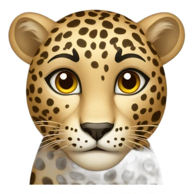 Female leopard face sticker