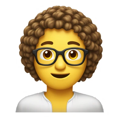 une banane avec des cheveux bruns bouclés sticker