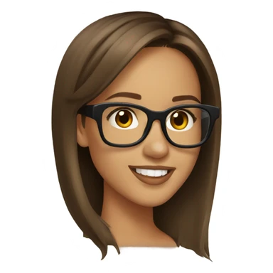Jessica alba with glasses and brown hair  sticker
