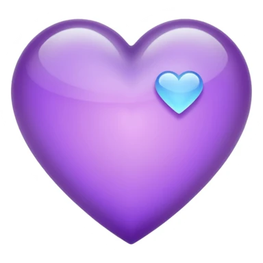 purple heart with a frosted glass effect sticker