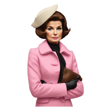 Jackie Kennedy day of assasination in pink suit sticker