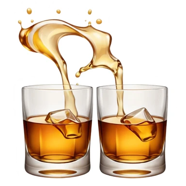 Two glasses of whiskey that brings a toast sticker