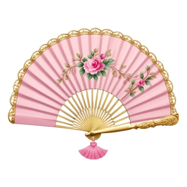 rococo pink fan sticker