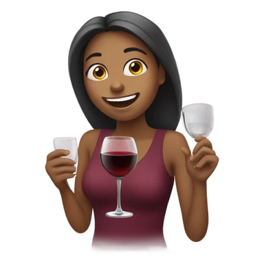 Girl drinking wine  sticker
