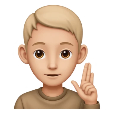 orecchio grande con mano dietro  sticker