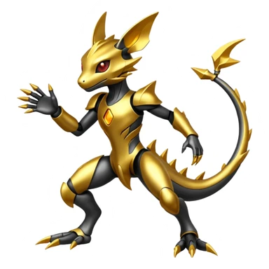 Modern Cyber Lombax-Fakémon-creature, full body sticker