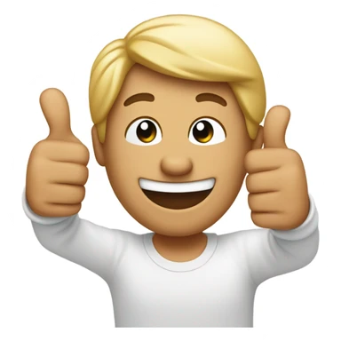 Big smile with two thumbs up sticker