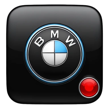 Bmw logo black red sticker