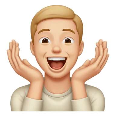 Person choking themselves while laughing  sticker