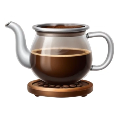 Brewing coffe sticker