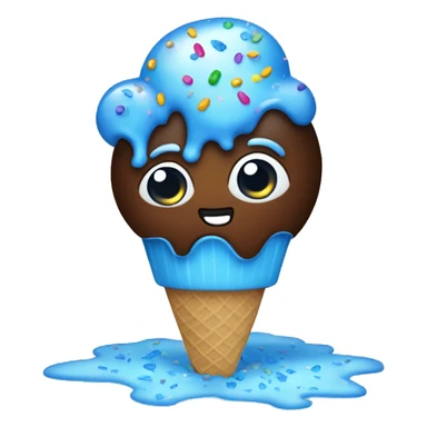 blue ice cream sprinkles  sticker