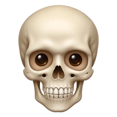 A skull and a shocked in one sticker