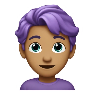 Corazón morado clarito con estrellas sticker