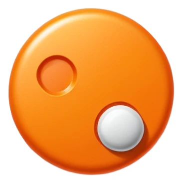 Round orange 30mg adderall with line shadow down center sticker