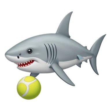 Crea un tiburón con tenis sticker