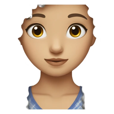 Girl with dark blonde curly hair with grey eyes and Scotland grey cat sticker