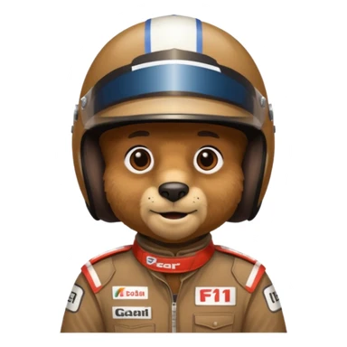 f1 driver  bear sticker