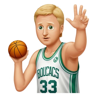 Larry bird shooting a 3 sticker