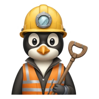 penguen madenci sticker