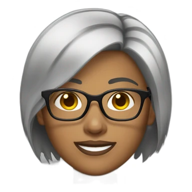 butch woman short dark hair glasses sticker