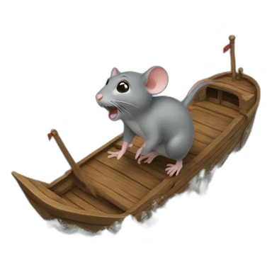 Rats jumping overboard from ship sticker