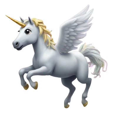 Unicorn flying over hawaii  sticker
