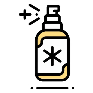 Insect repellent spray bottle with mosquito symbol sticker