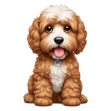 Cute cavadoodle dog sticker