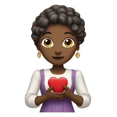 Juliet holds a heart in her hand sticker