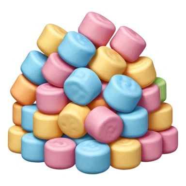 a pile of colorful marshmallows, simple, clear sticker