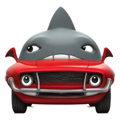 Shark hoodie in red car  sticker