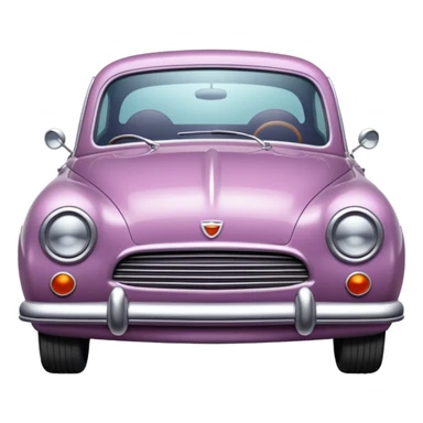 Retro mauve car sticker