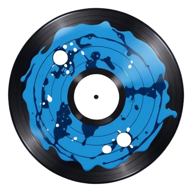  vinyl record blue  splatter  sticker