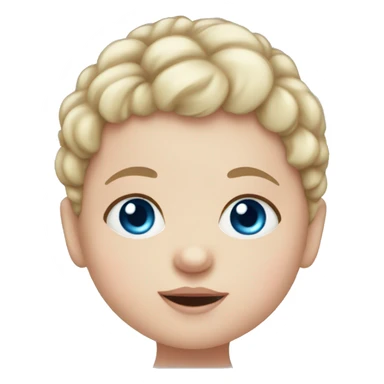 newborn baby daughter with blue eyes sticker