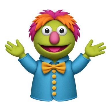 A Muppet style pupet sticker