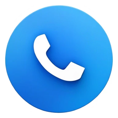 Um ícone circular azul com um leve gradiente, exatamente igual ao selo de verificação do Instagram. No centro, há um pequeno símbolo de check branco, com bordas suaves e ligeiramente arredondadas. O design deve ser simples, moderno e sem sombras ou texturas complexas, mantendo um estilo minimalista e digital sticker