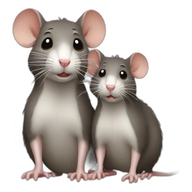 Two rats with a son sticker