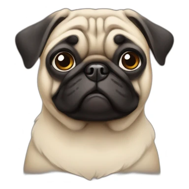 Pug with wisdom sticker